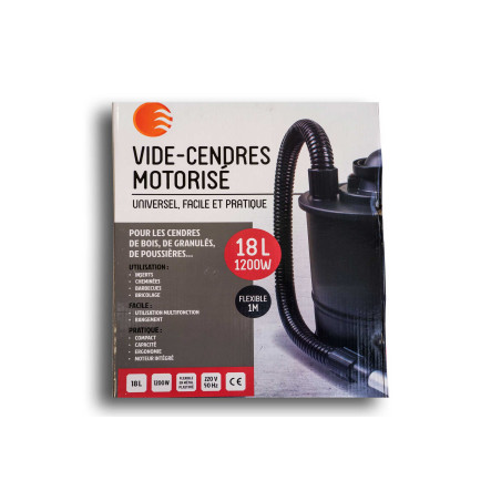 Aspirateur Vide-Cendres Motorisé pour Pellet - 18L / 1200W