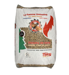 Sac de Pellets La Flamme Limousine 15 Kg Din Plus