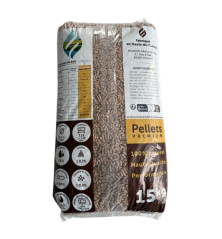 Arrière du Sac de Pellets Hauts de Flamme 15 Kg Din Plus