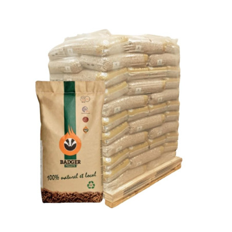 Pellets de Bois Badger® ENplus A1 & DIN + 15kg