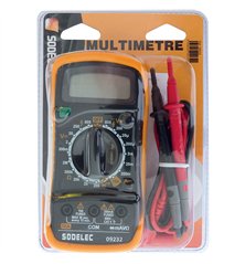 Multimètre digital avec écran LCD et test de continuité