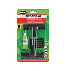 Kit de réparation pour pneus tubeless 8 pièces avec mèches et colle