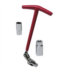 Clé à Bougie à Cardan avec 2 Douilles