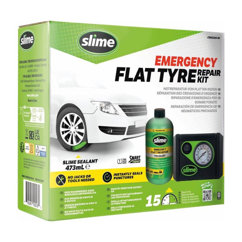 Kit réparation pneu tubeless Smart Repair avec compresseur 12V