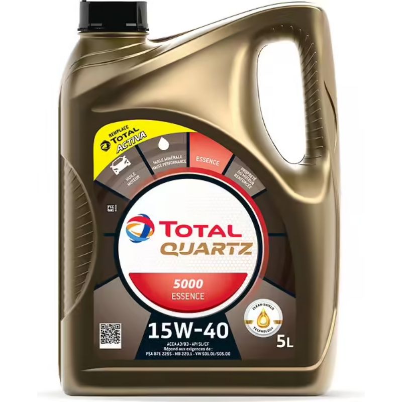 Huile moteur TotalEnergies Quartz 5000 essence 15W-40 2 L
