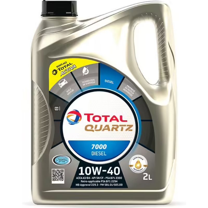 Huile Moteur TotalEnergies Quartz 7000 Diesel 15W-40 2 L