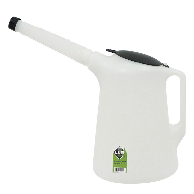 Broc verseur gradué incassable 5 L avec bec flexible Broc verseur gradué incassable 5 L avec bec flexible