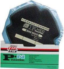 Emplâtres de réparation pour pneus tubeless Ø120 mm - Lot de 2