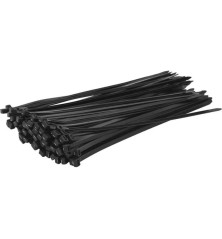 100 colliers de serrage nylon noirs 7,2 x 300 mm extérieur